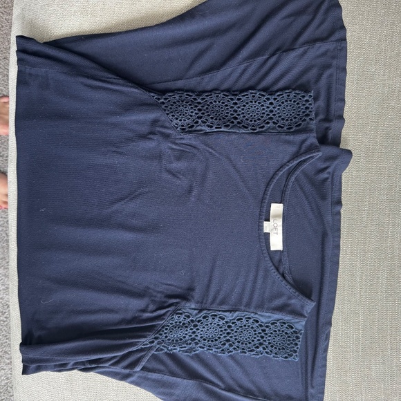 Ann Taylor LOFT Navy Blue Casual Dress – Size Large - Picture 3 of 4